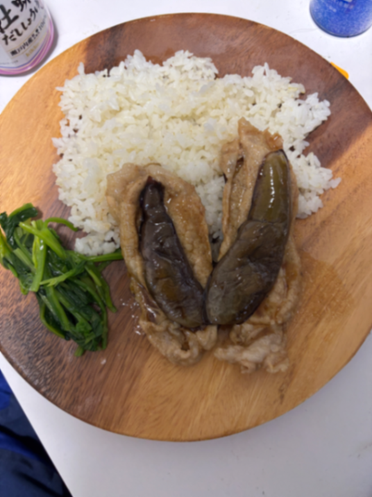 ナスと豚肉のはさみ焼き